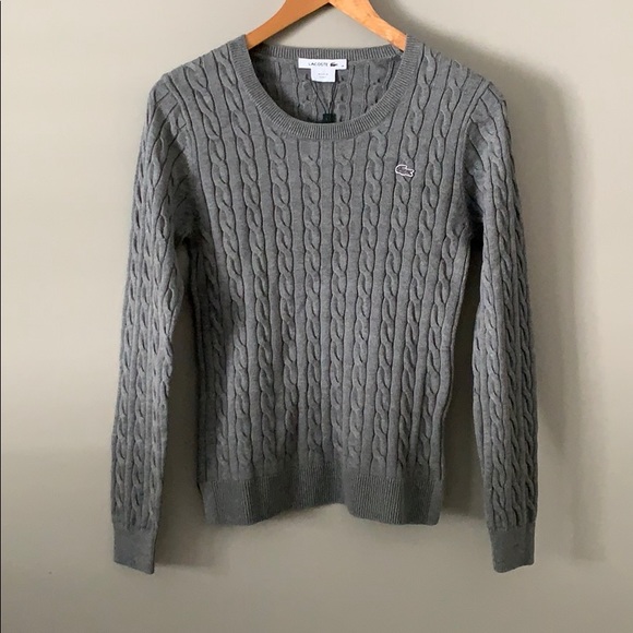 womens cotton cable knit sweater
